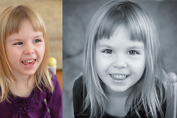 diptych - Editorial portrait of a young girl