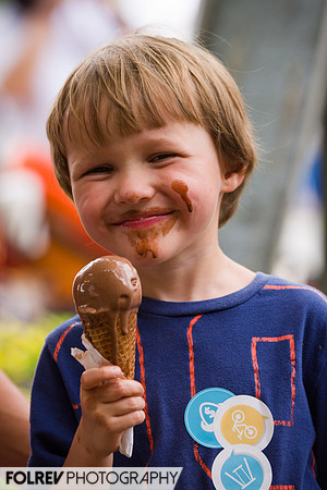 street portrait of an ice cream lover