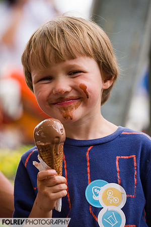 street portrait of an ice cream lover