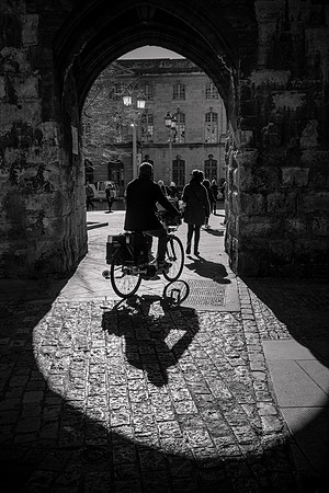 Biking in town
