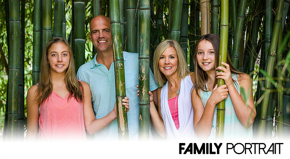 Familiy portrait in a bamboo jungle