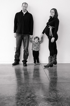 Black and White Family portrait